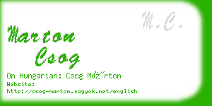 marton csog business card